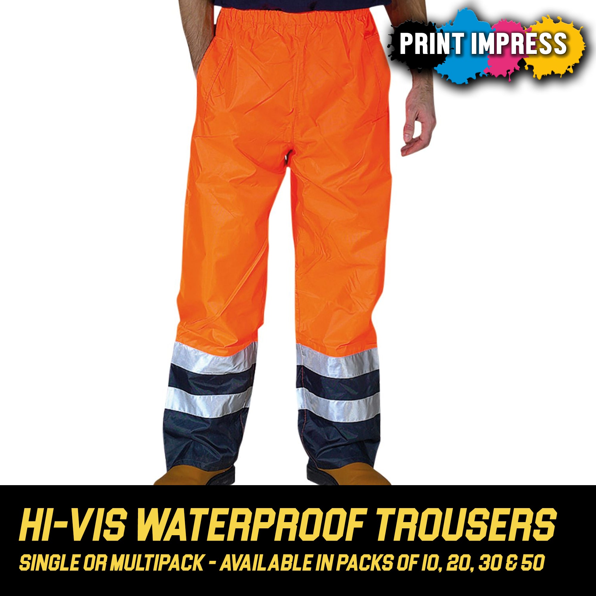 Two-Tone Hi-Vis Waterproof Trousers