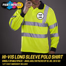 Hi-Vis Long Sleeve Polo Shirt