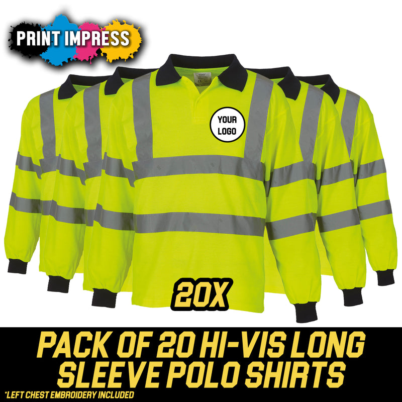 Hi-Vis Long Sleeve Polo Shirt