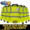 Hi-Vis Long Sleeve Polo Shirt