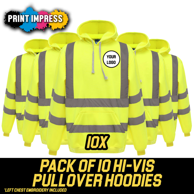 10 Hi-Vis Pullover Hoodies