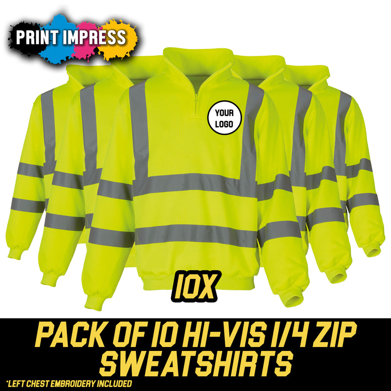 Hi-Vis 1/4 Zip Sweatshirts