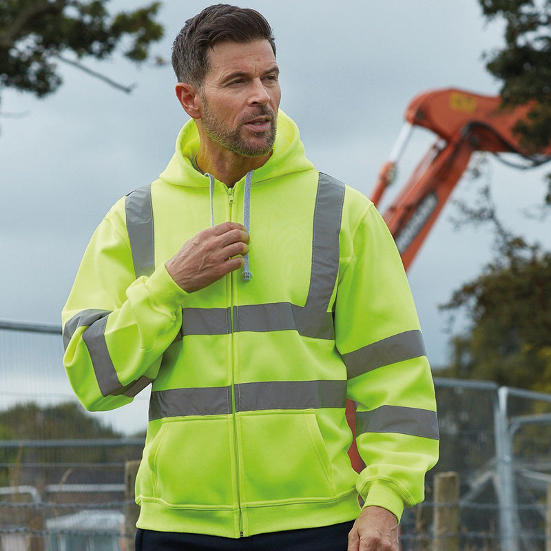 10 Hi-Vis Zip Hoodies